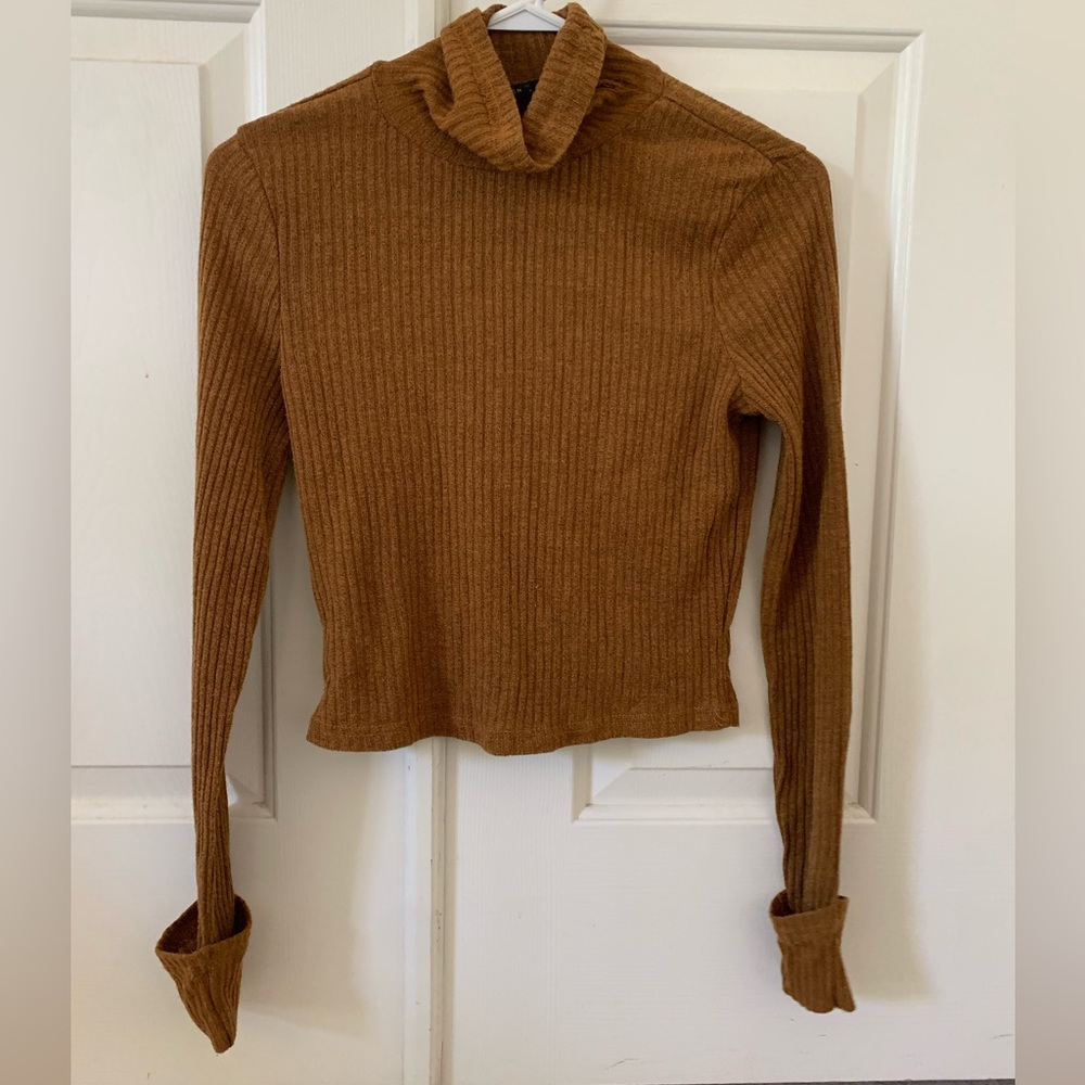 SHEIN Orange Turtleneck Knit